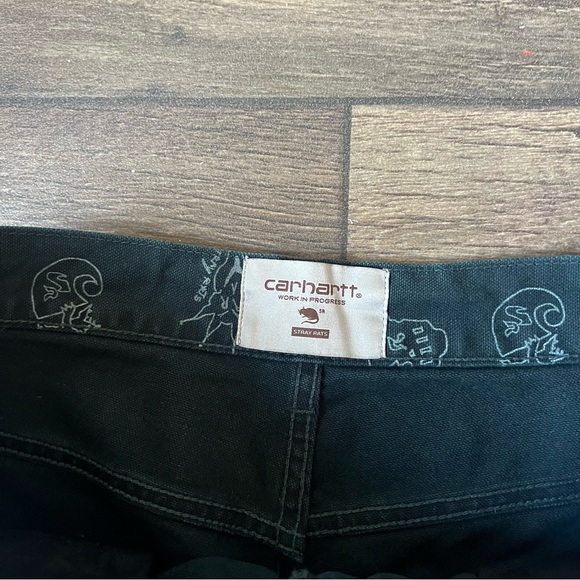 Carhartt WIP x Stray Rats Smith Canvas Pants Duck Blue Size 32x32 NEW - Picture 3 of 8